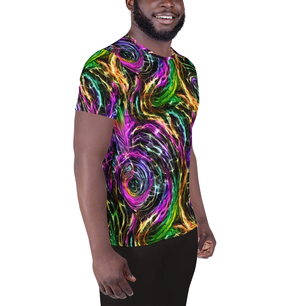 Liquid Riot on Men's Athletic T-Shirt — Right