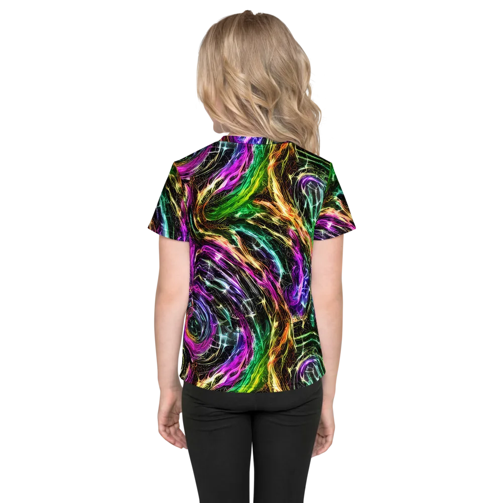 Liquid Riot on Kids Crew Neck T-Shirt — Back