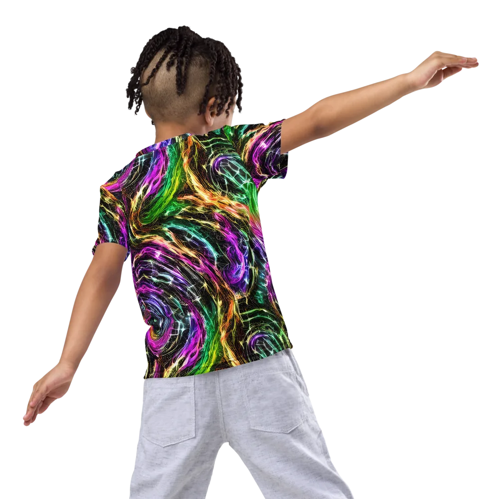 Liquid Riot on Kids Crew Neck T-Shirt — Back