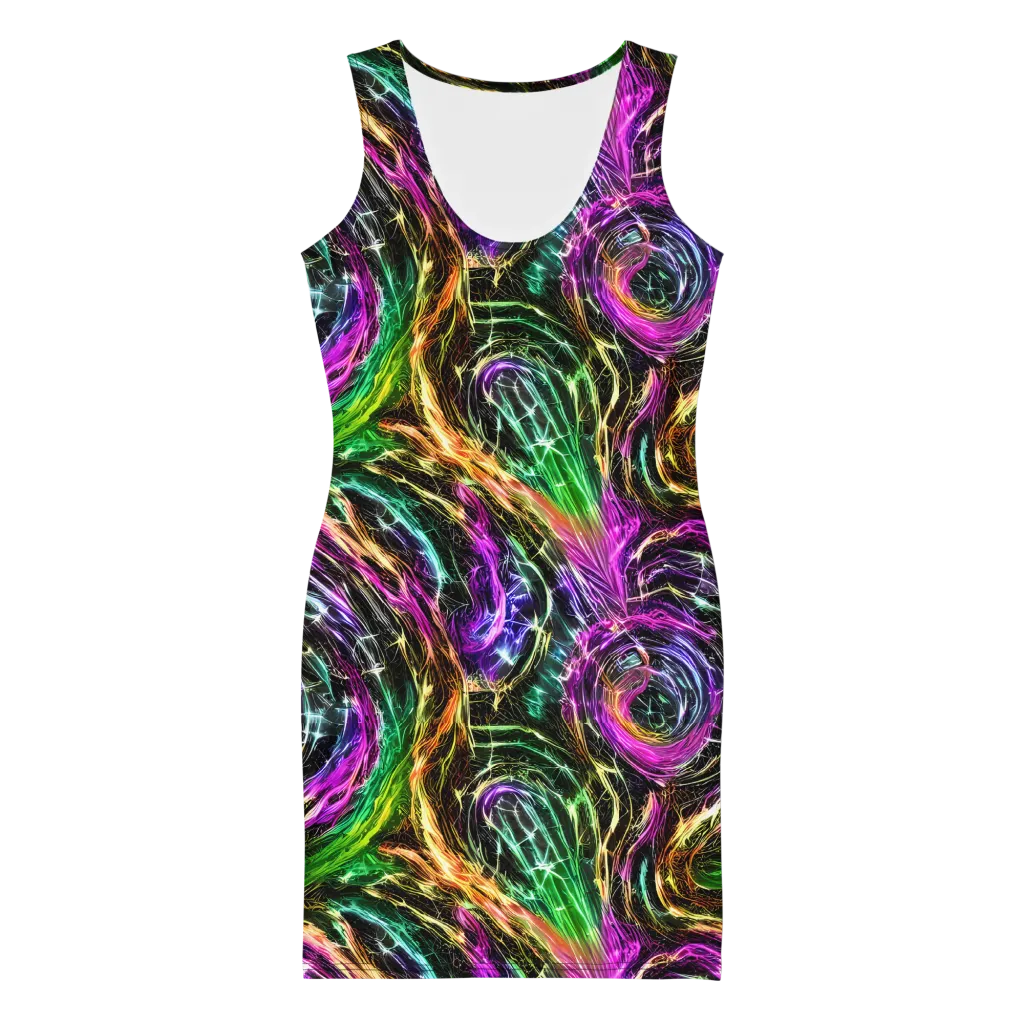 Liquid Riot on Bodycon Dress — Front