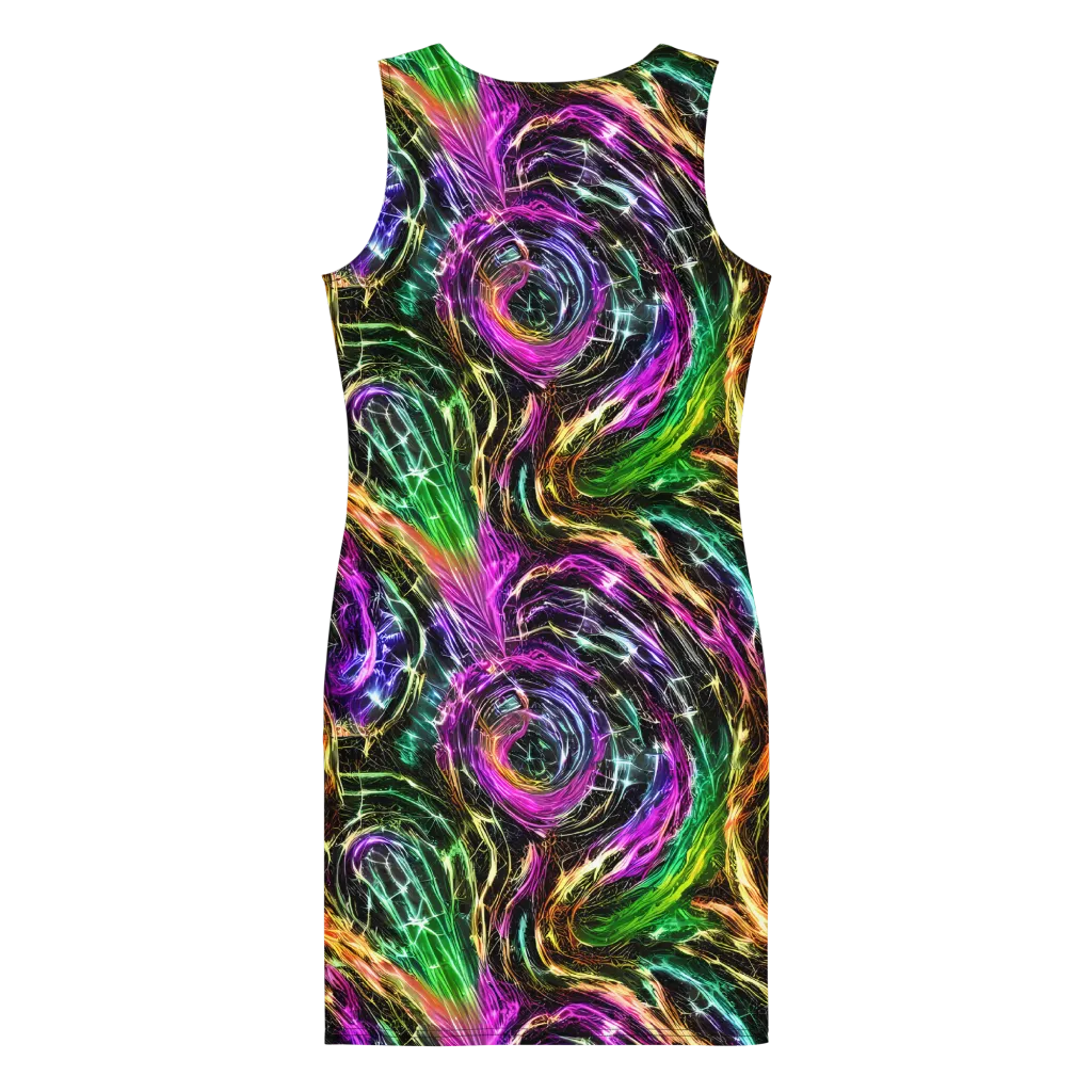 Liquid Riot on Bodycon Dress — Back
