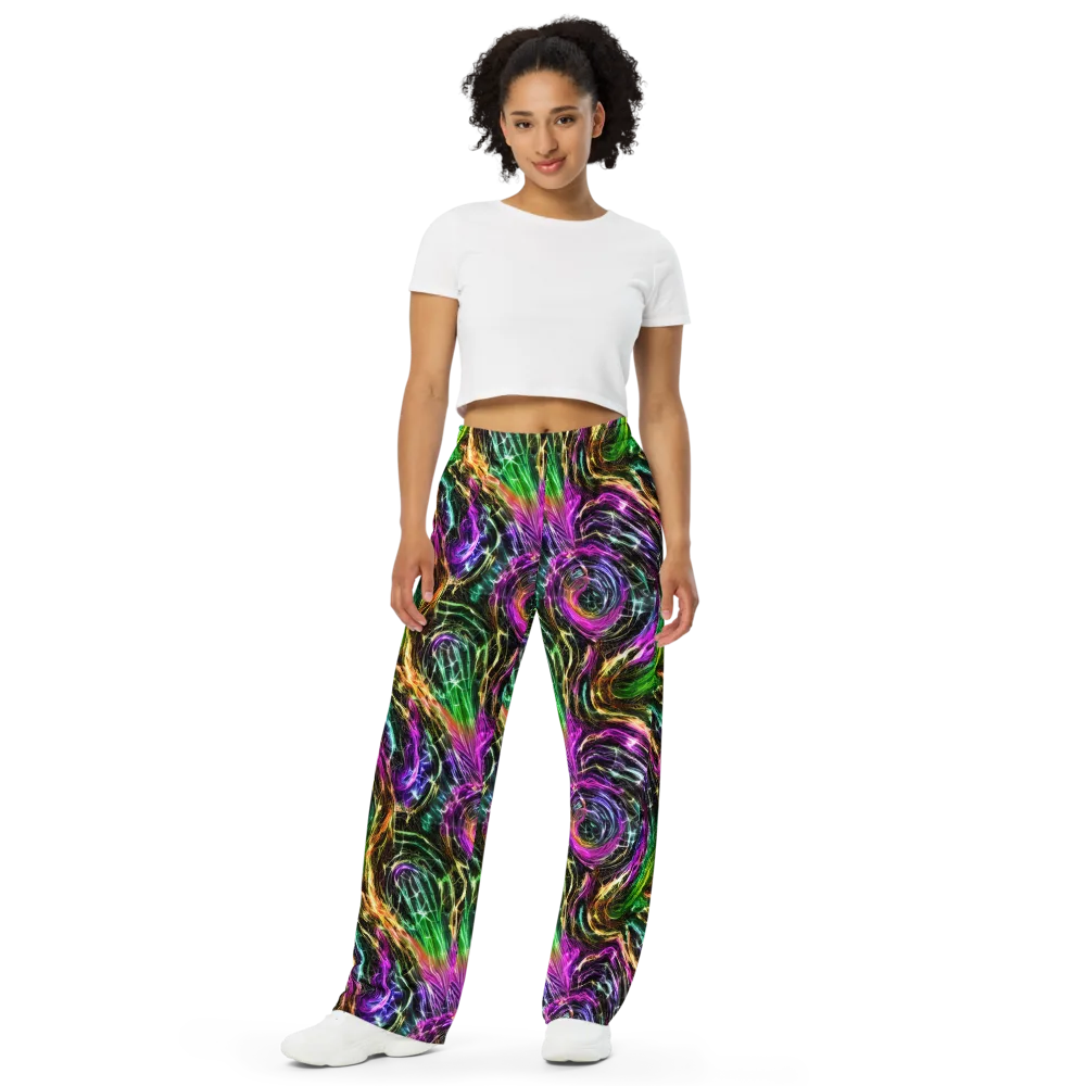 Liquid Riot on Wide-Leg Pants — Front