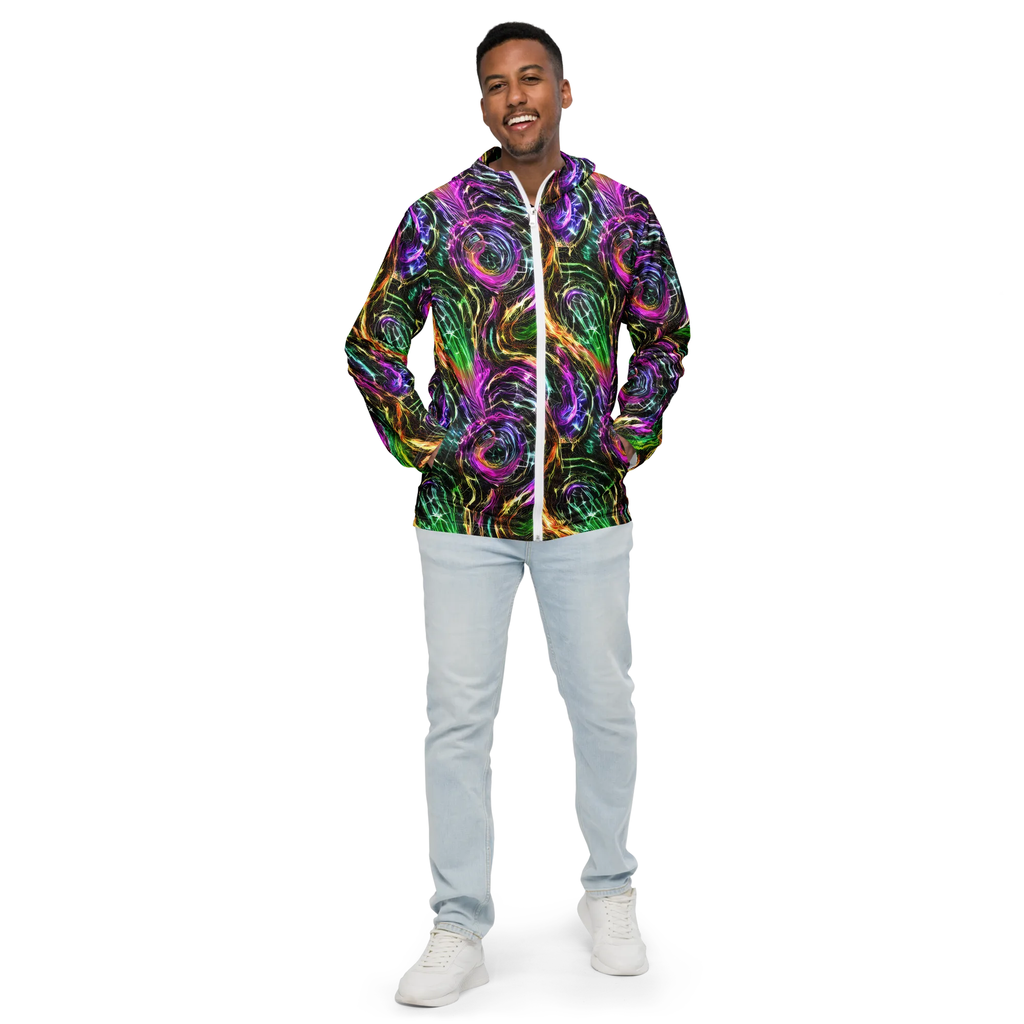 Liquid Riot on Men's Windbreaker — Front