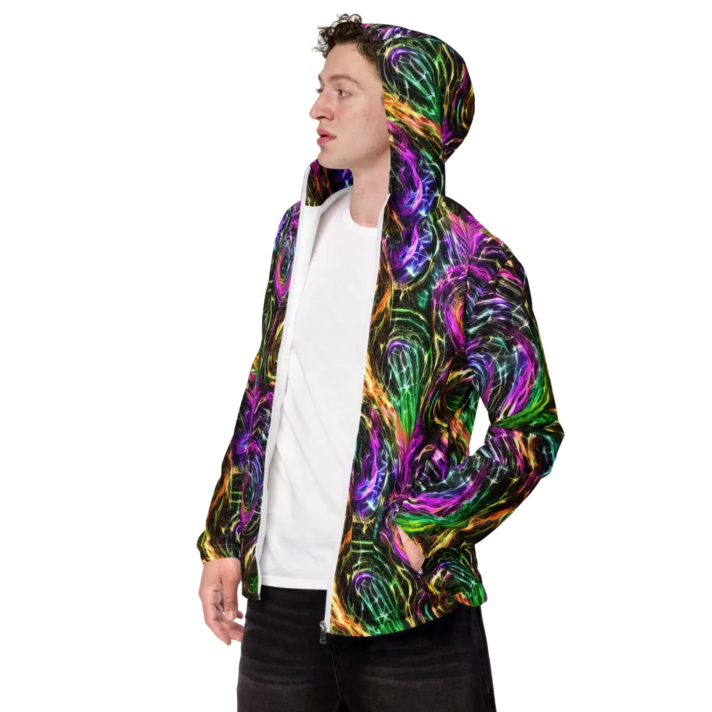 Liquid Riot on Men's Windbreaker — Left Front