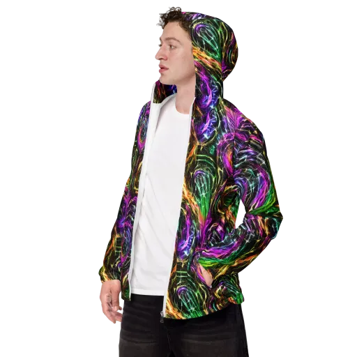 Liquid Riot on a Men's Windbreaker