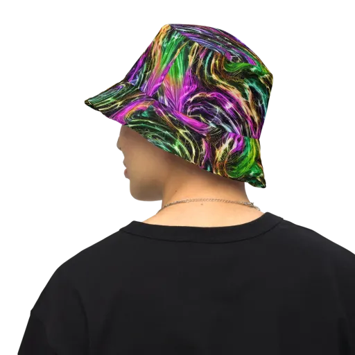 Liquid Riot on a Reversible Bucket Hat