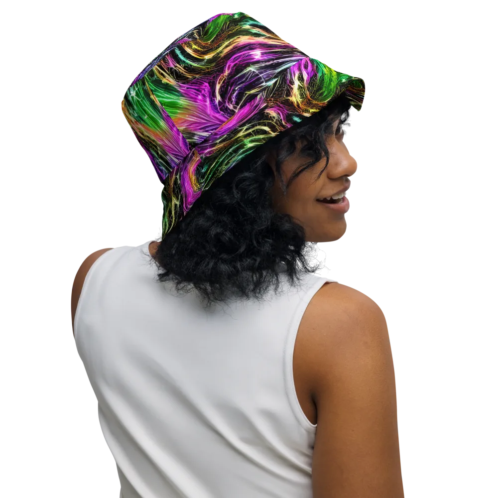 Liquid Riot on Reversible Bucket Hat — Right Outside