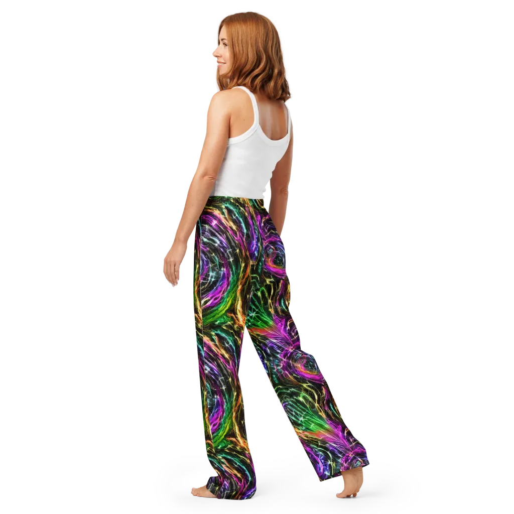 Liquid Riot on Women's Pajama Pants — Back
