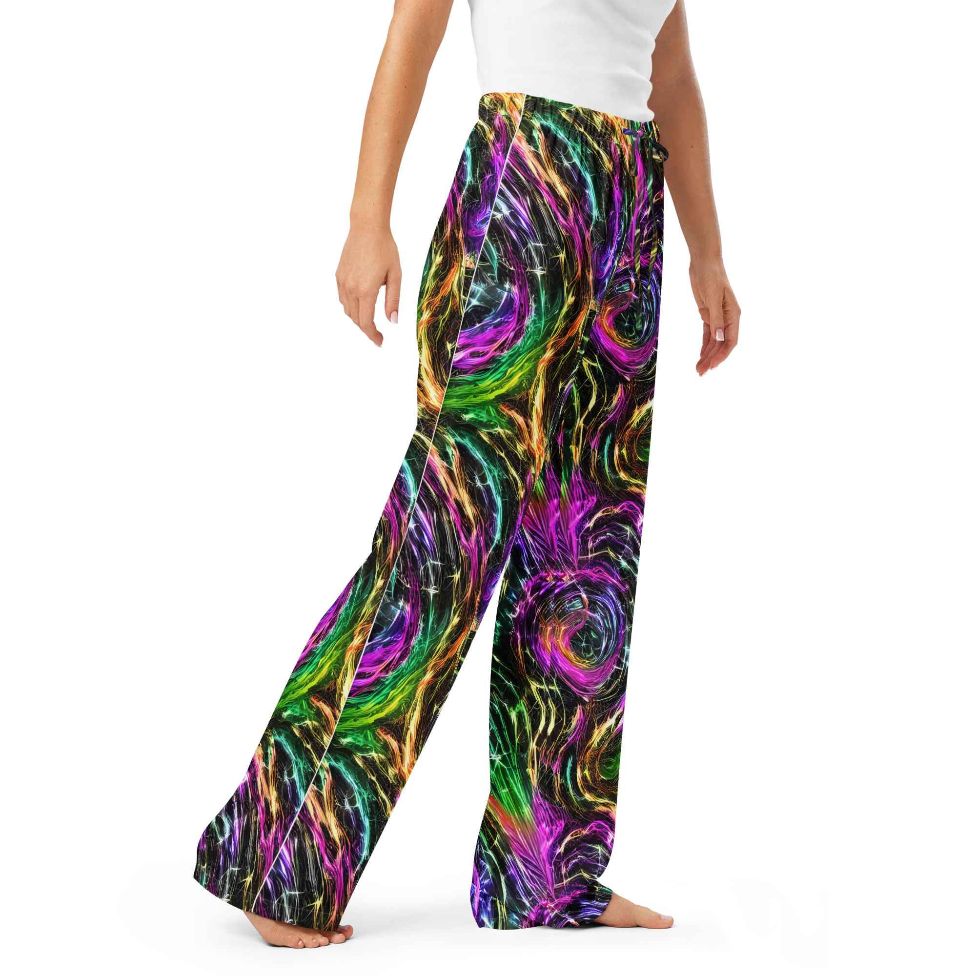 Liquid Riot on Women's Pajama Pants — Right Front