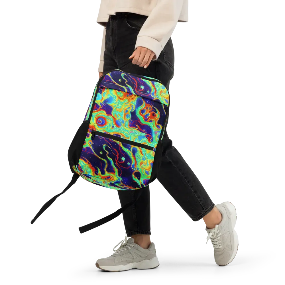 Neon Cosmos on Utility Backpack — Front