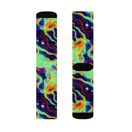 Neon Cosmos on a Socks