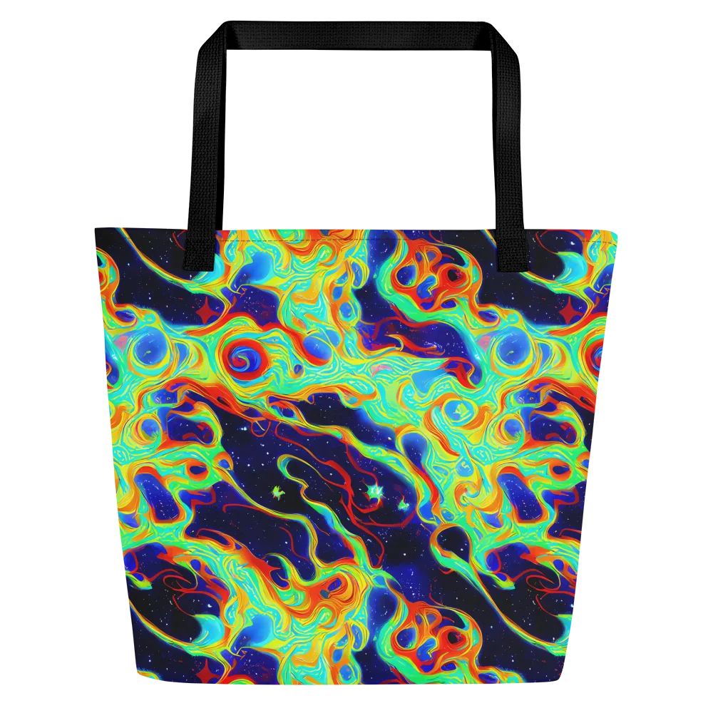 Neon Cosmos on Large Tote Bag W/ Pocket — Front