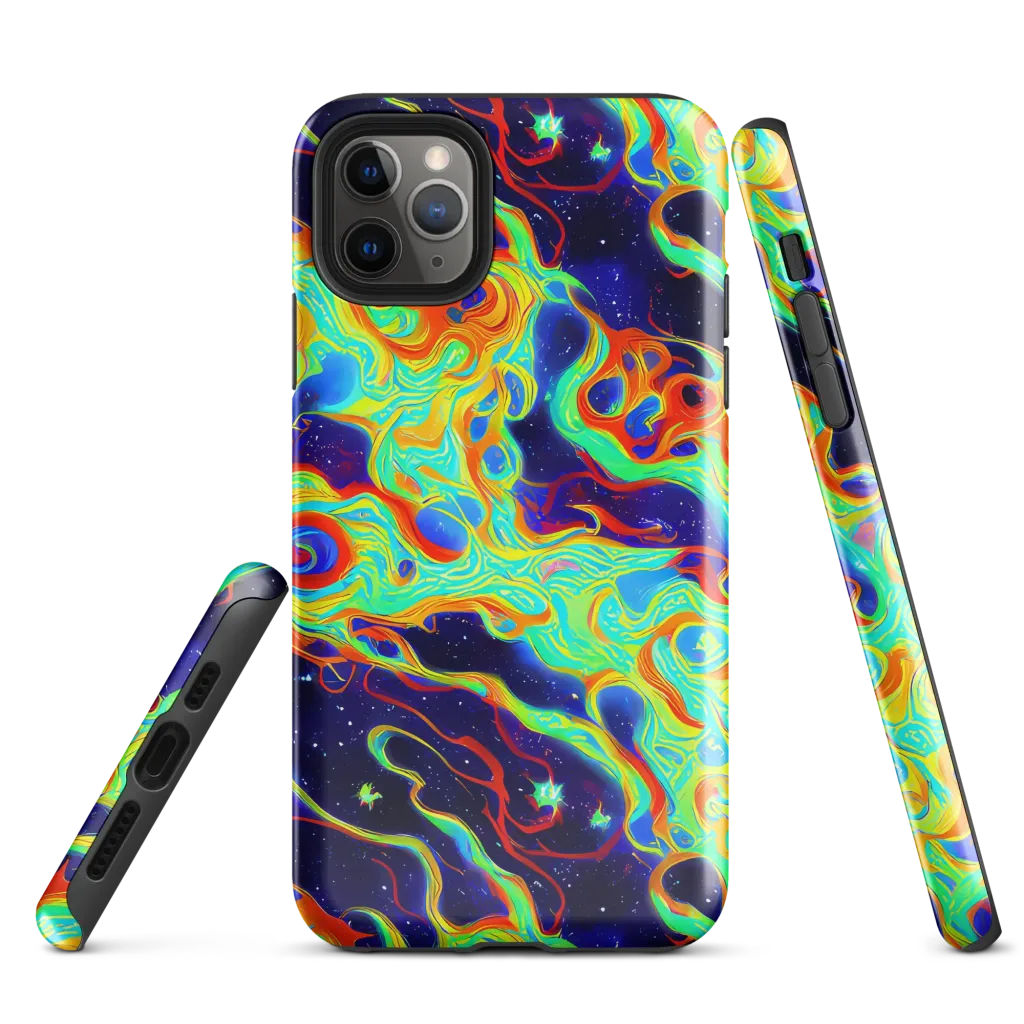 Neon Cosmos on Tough Case for iPhone® — Front