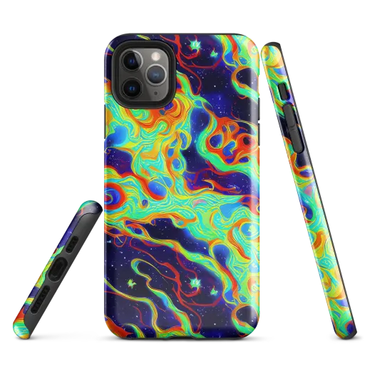 Neon Cosmos on a Tough Case for iPhone®
