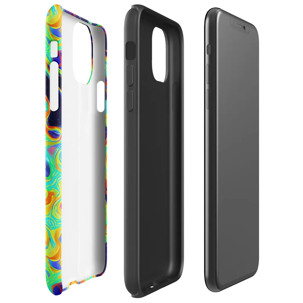Neon Cosmos on Tough Case for iPhone® — Right