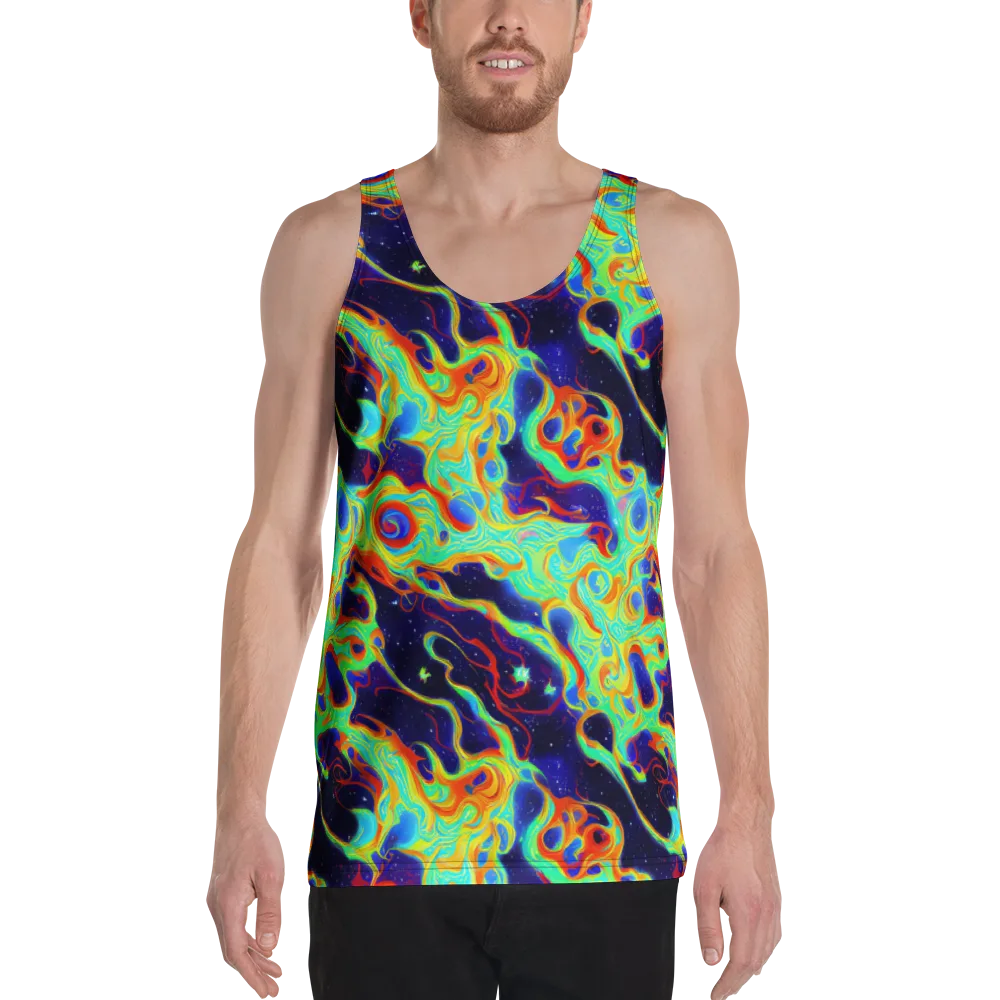 Neon Cosmos on Men's Tank Top — Front