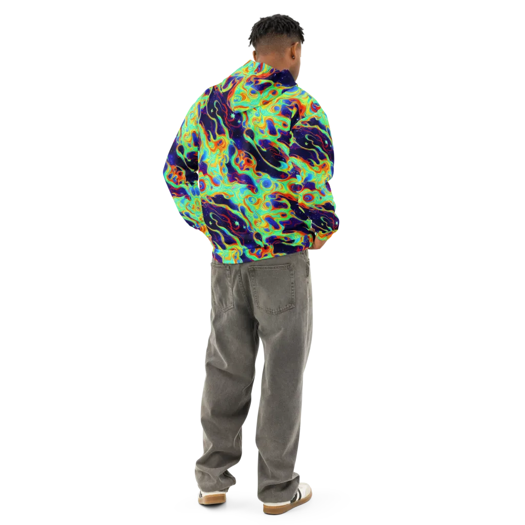 Neon Cosmos on Cotton Hoodie — Back