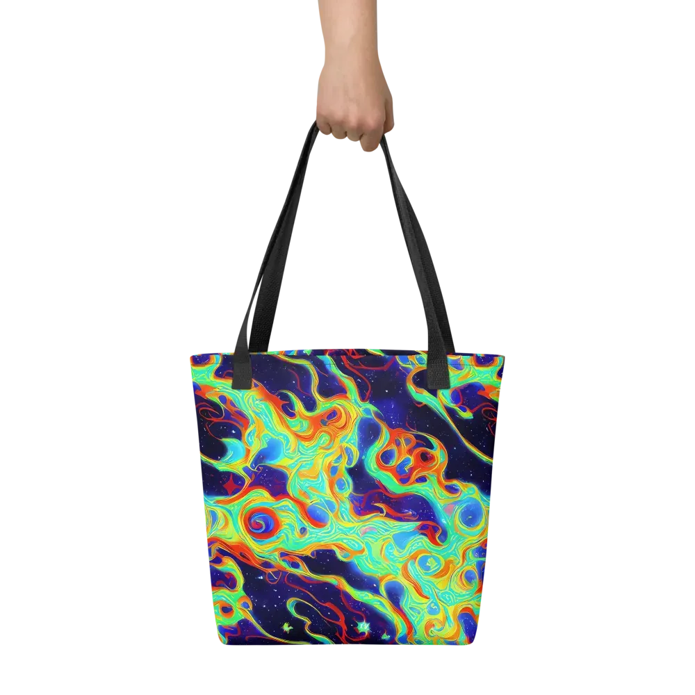 Neon Cosmos on Tote Bag — Front