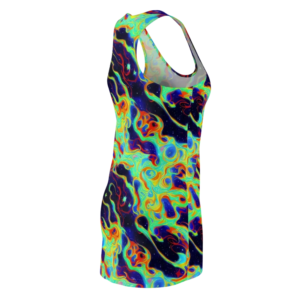 Neon Cosmos on Racerback Dress — Back Side