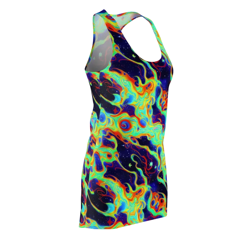 Neon Cosmos on Racerback Dress — Front Side