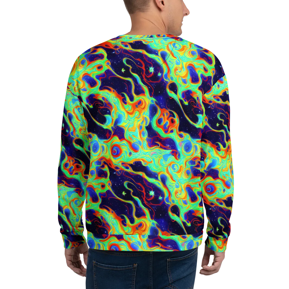 Neon Cosmos on Sweatshirt — Back