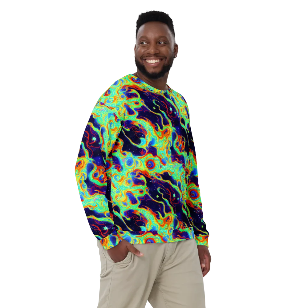 Neon Cosmos on Sweatshirt — Front