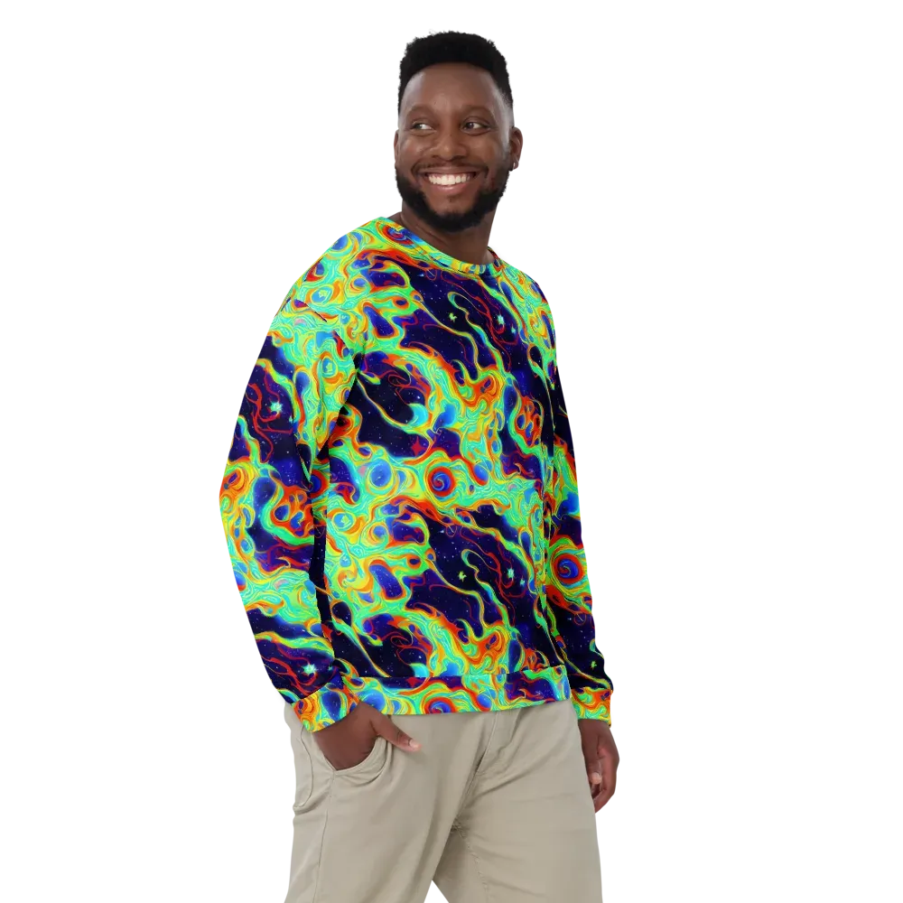Neon Cosmos on Sweatshirt — Front