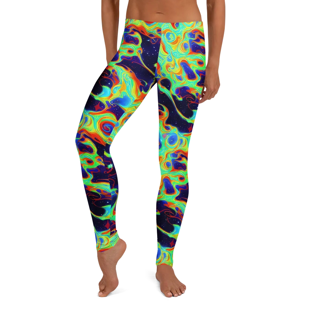 Neon Cosmos on Leggings — Front