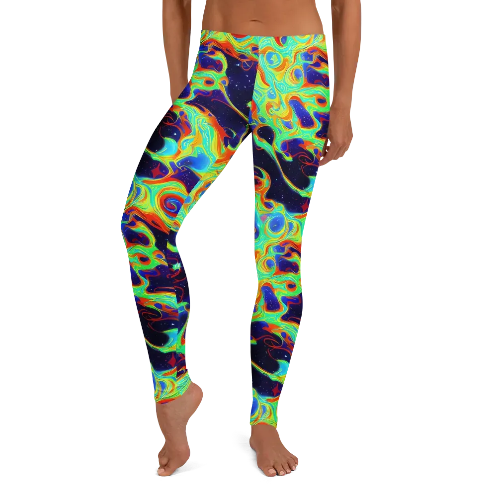 Neon Cosmos on Leggings — Front