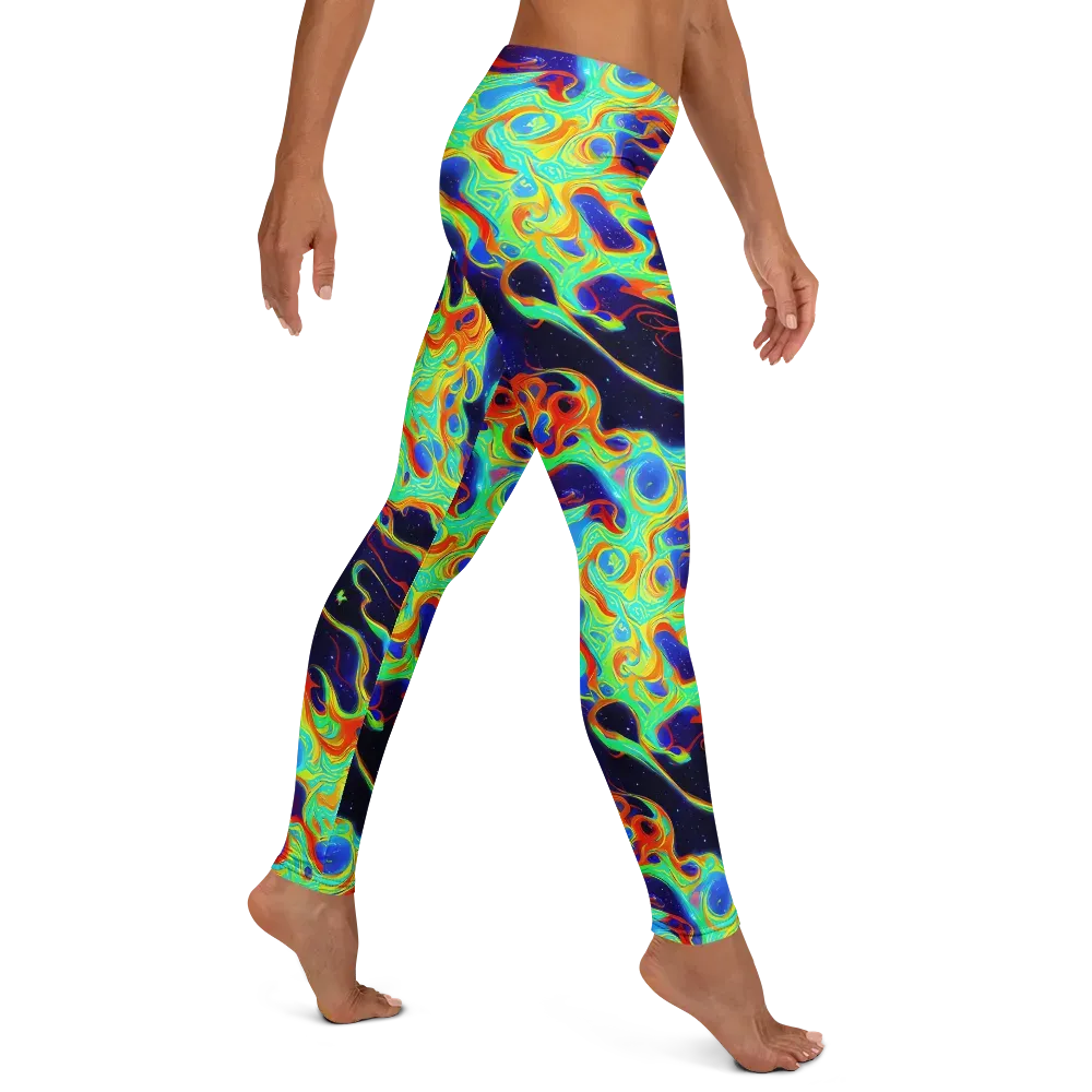 Neon Cosmos on Leggings — Right