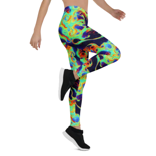 Neon Cosmos on a Leggings