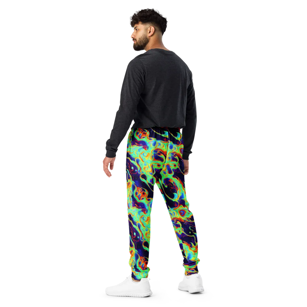 Neon Cosmos on Men's Joggers — Back