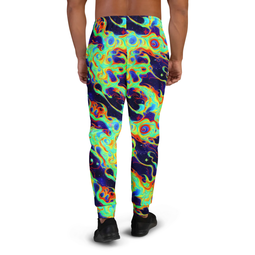 Neon Cosmos on Men's Joggers — Back