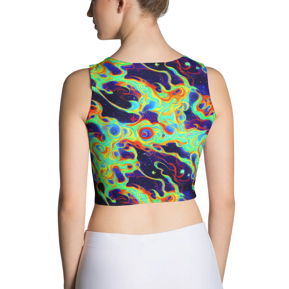 Neon Cosmos on Crop Top — Back