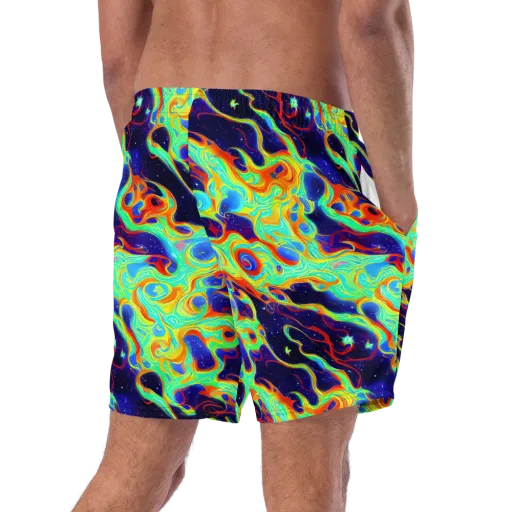 Neon Cosmos on a Swim Trunks