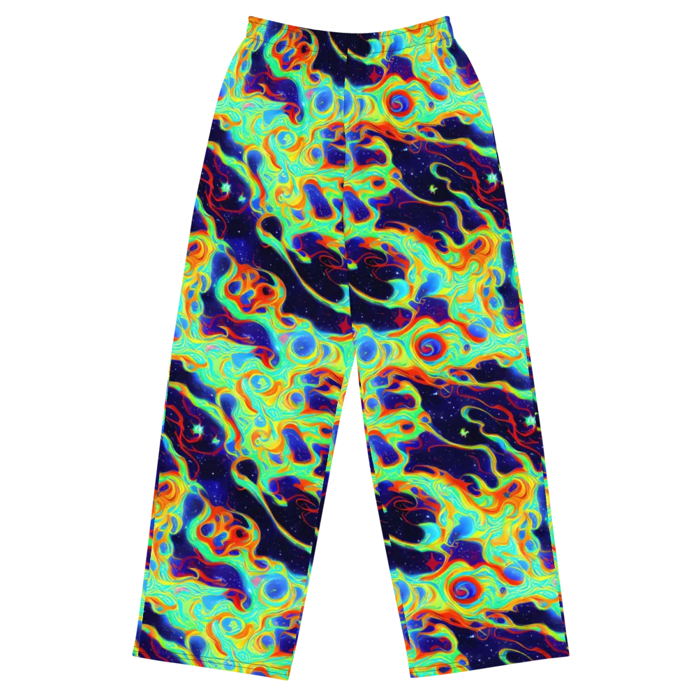 Neon Cosmos on Wide-Leg Pants — Front