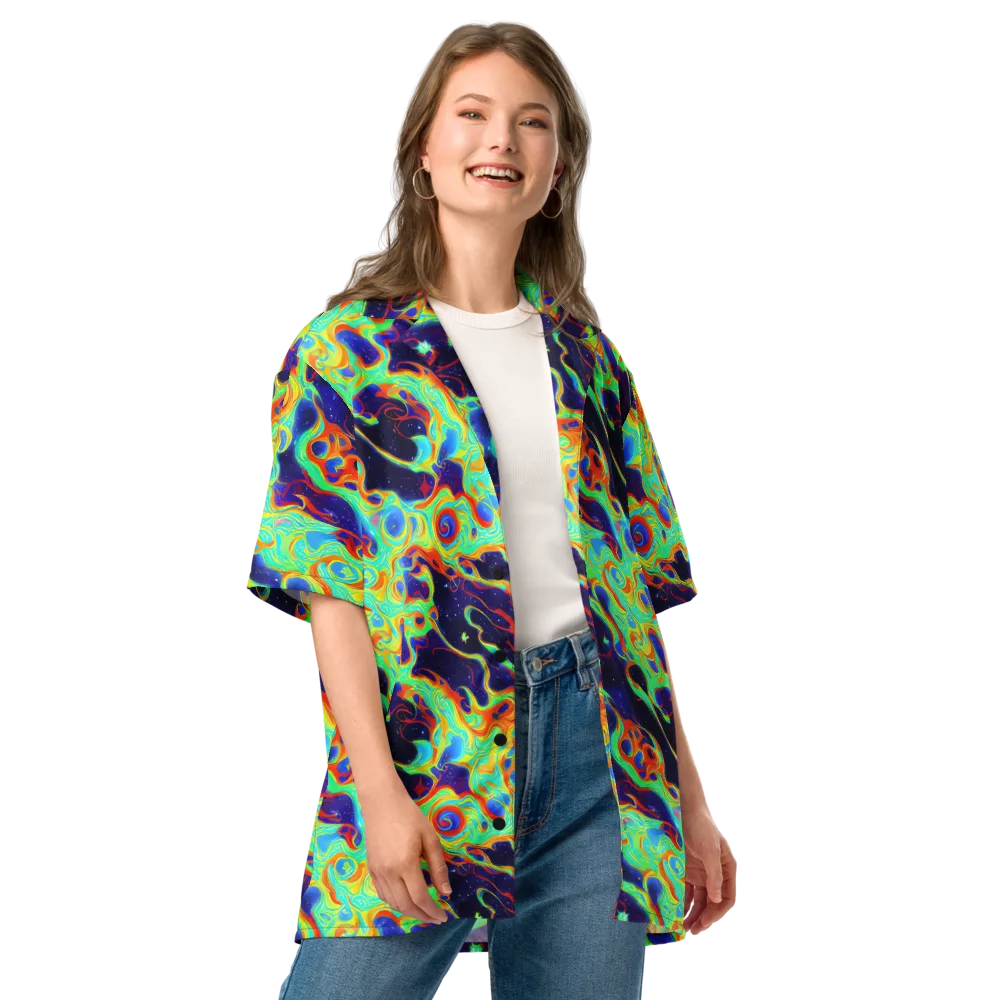 Neon Cosmos on Button Shirt — Front