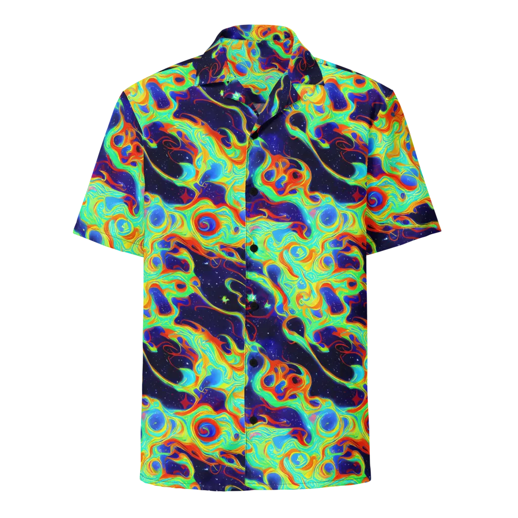 Neon Cosmos on Button Shirt — Front