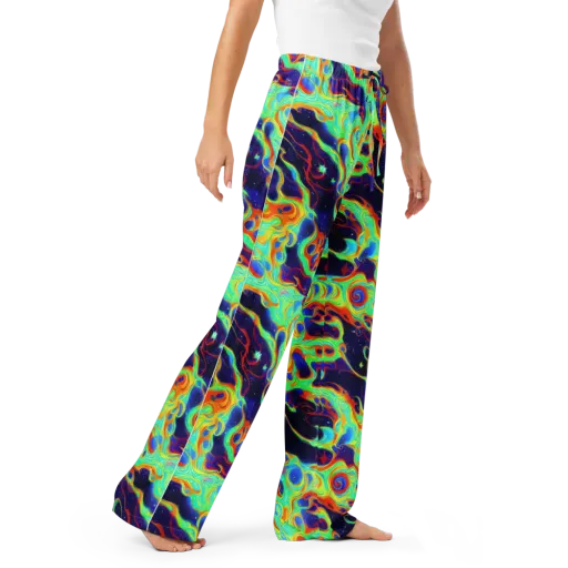 Neon Cosmos on a Women's Pajama Pants