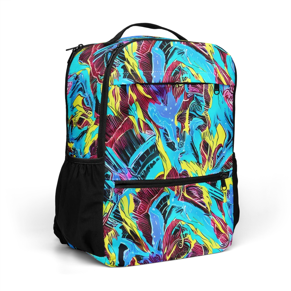 Chromatic Flora on Utility Backpack — Right Front