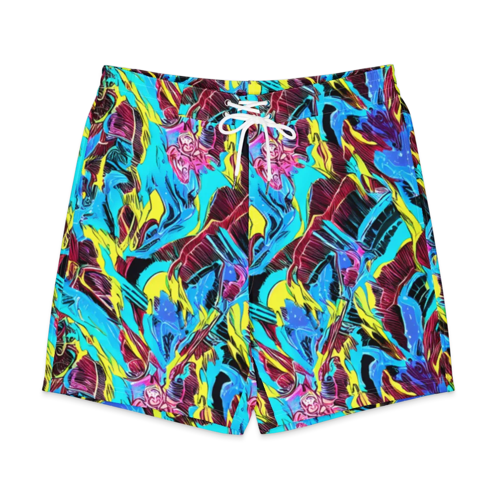 Chromatic Flora on Men's Board Shorts — Front
