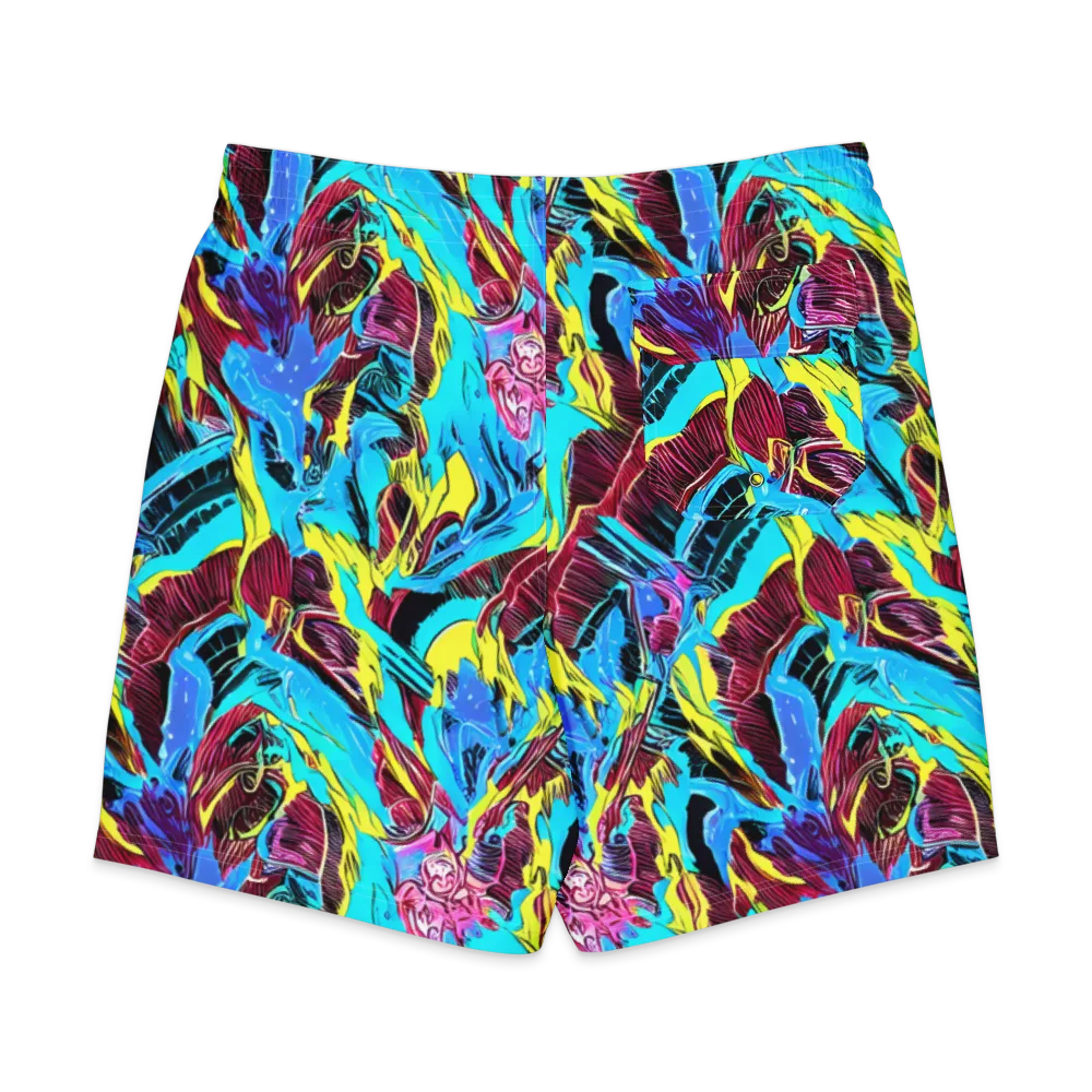 Chromatic Flora on Men's Board Shorts — Back