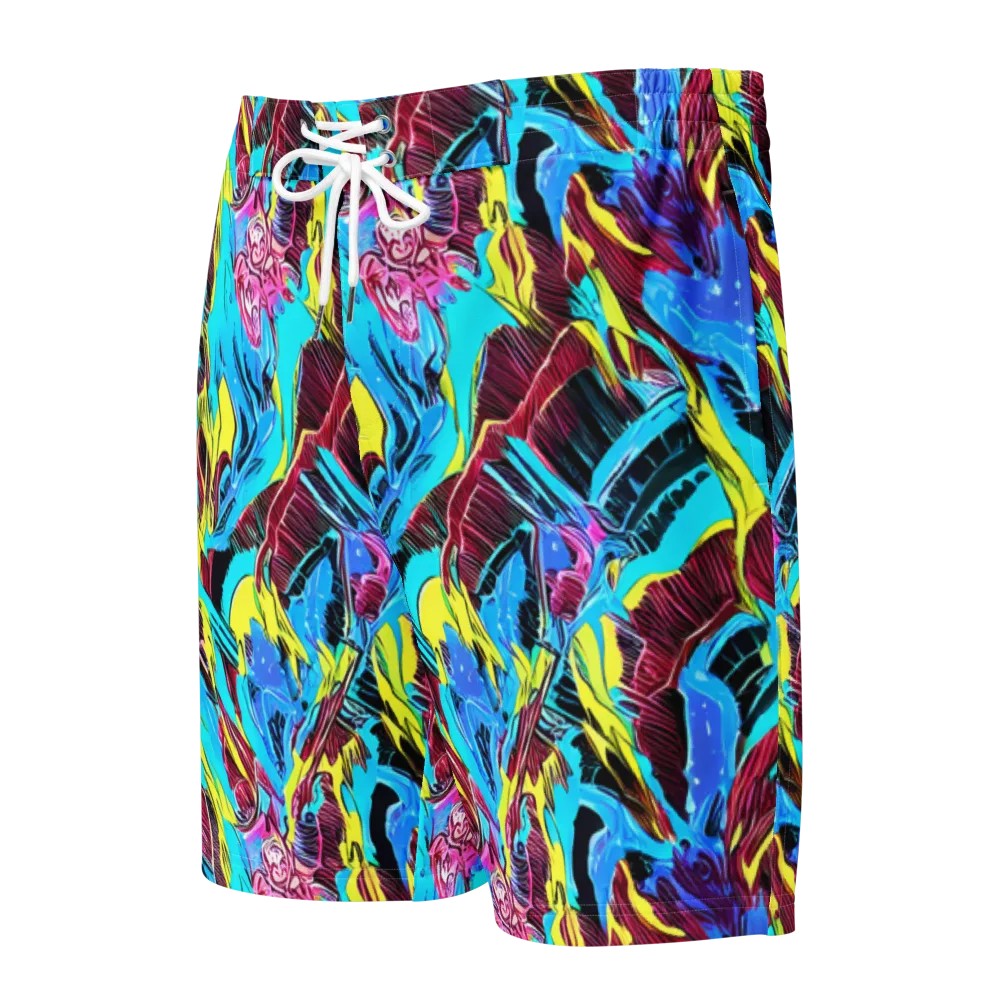 Chromatic Flora on Men's Board Shorts — Front