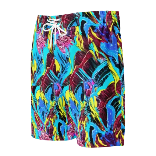 Chromatic Flora on a Men's Board Shorts