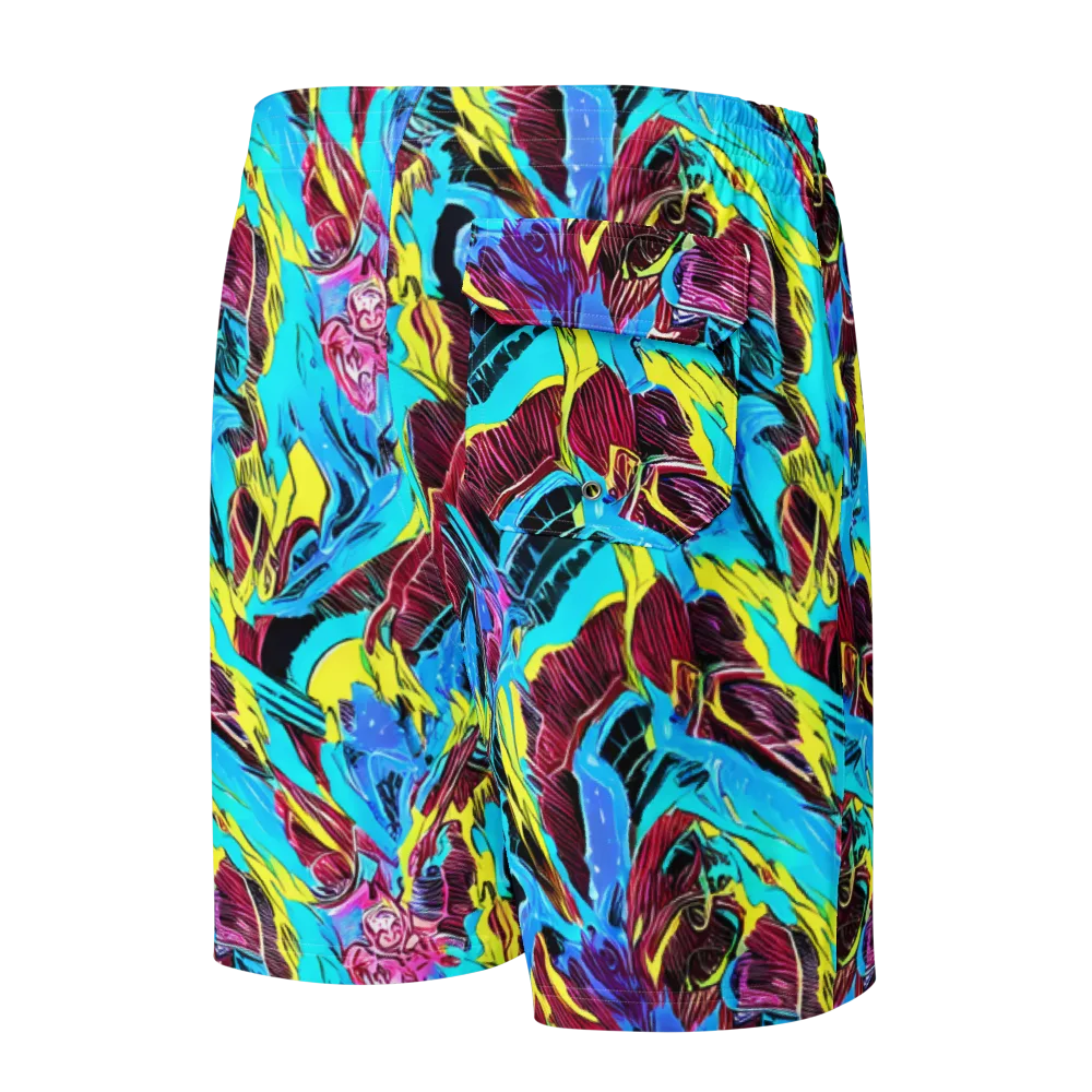 Chromatic Flora on Men's Board Shorts — Back