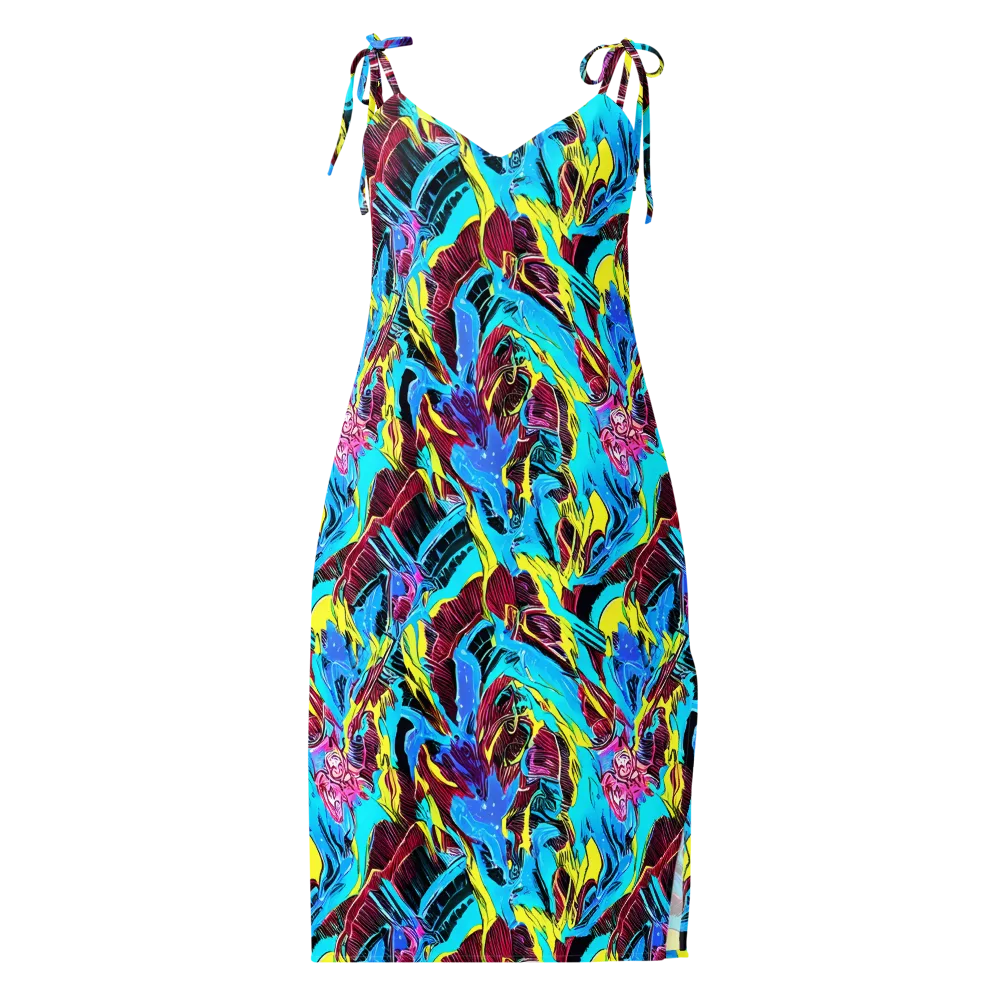 Chromatic Flora on Slip Dress — Front