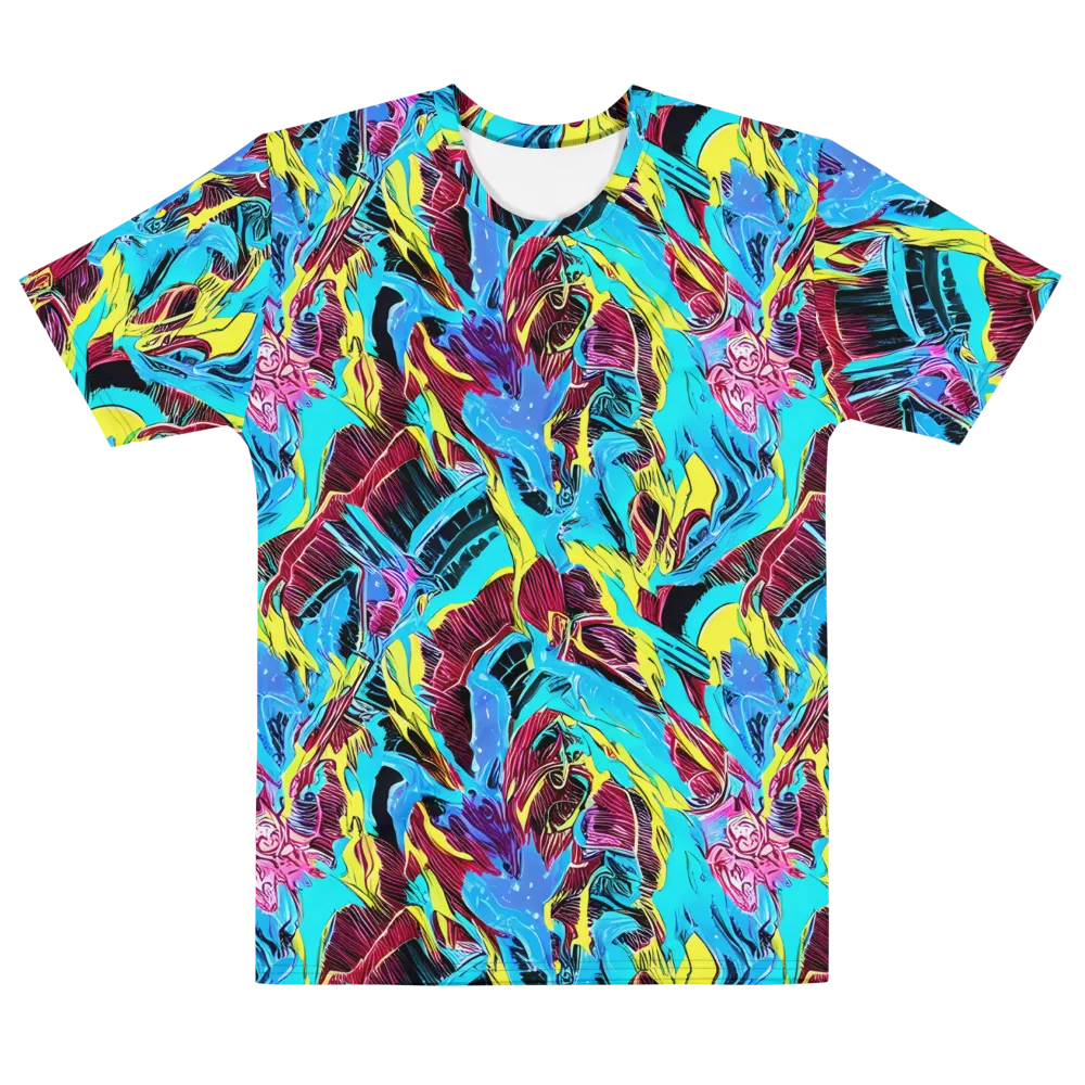 Chromatic Flora on Men's Cotton Crew Neck T-Shirt — Front