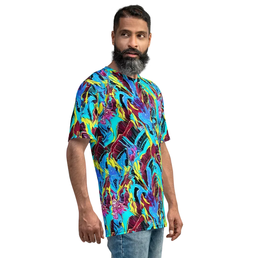 Chromatic Flora on Men's Crew Neck T-Shirt — Right