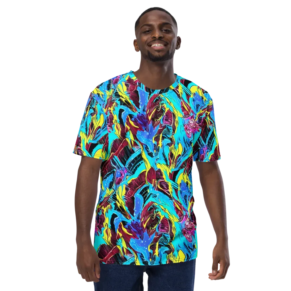 Chromatic Flora on Men's Crew Neck T-Shirt — Front