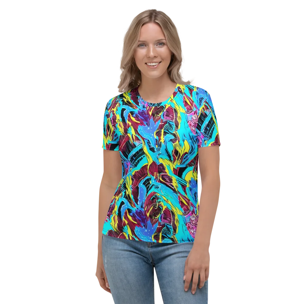 Chromatic Flora on Women's Crew Neck T-Shirt — Front